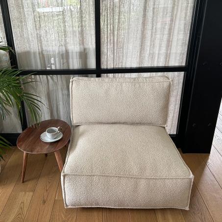 Canapé de sol Blanc 60X60X25 cm