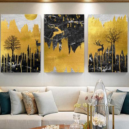 tableaux decoratif doré moderne