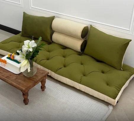Canapé de sol vert  180 X 70 cm