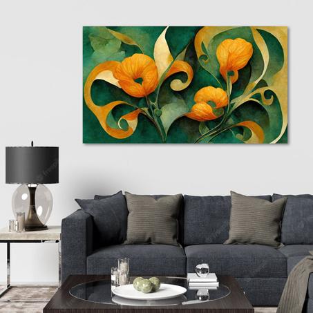 Tableau décoratif fleurs abstract