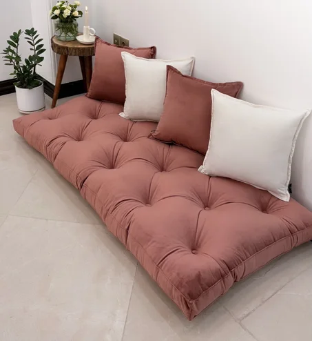 Canapé de sol rose  180 X 70 cm