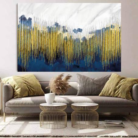 tableau decoratif blue abstrait medern art