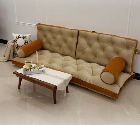 Canapé de sol biege 180 X 70 cm