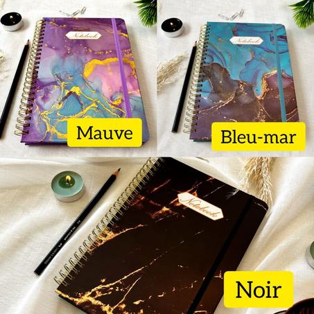 Pack 3 Notebooks de haute qualité , A5 - 160 pages