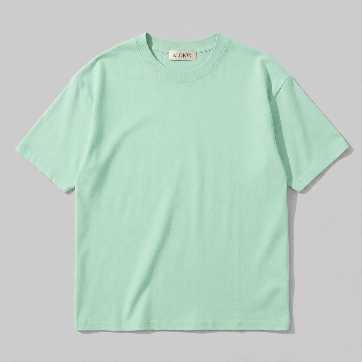 ALOJOR Relaxed Fit Essential T-Shirt – Ocean Mint– Premium 100%