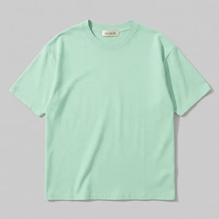 ALOJOR Relaxed Fit Essential T-Shirt – Ocean Mint– Premium 100%
