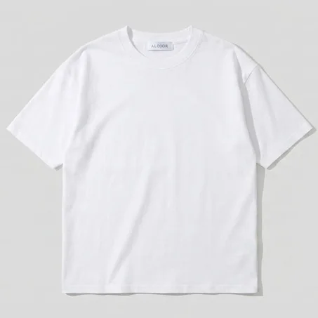 ALOJOR Relaxed Fit Essential T-Shirt – Optic White – Premium 100%