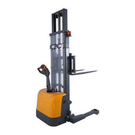 Powered Forklift Full Electric Walkie Stacker 3300lbs Cap. Straddle Legs.118" lifting Local Pick-Up A-3047