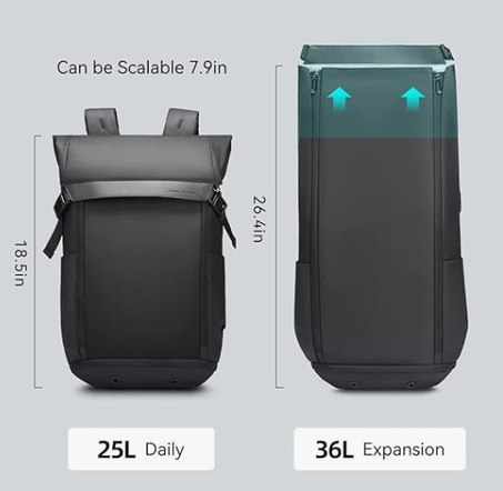 شنطة ظهر كاجوال بغطاء علوي