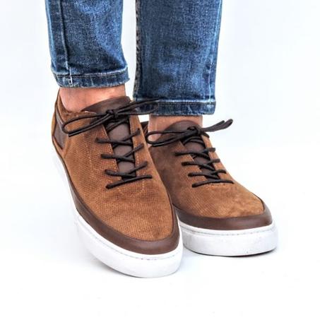 sneakers 095 tabac et noir