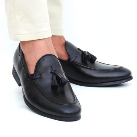 mocassin-cuir noir