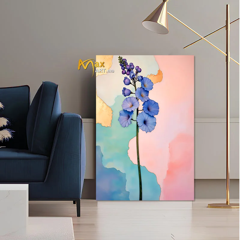 Tableau Peinture fleurs pensee