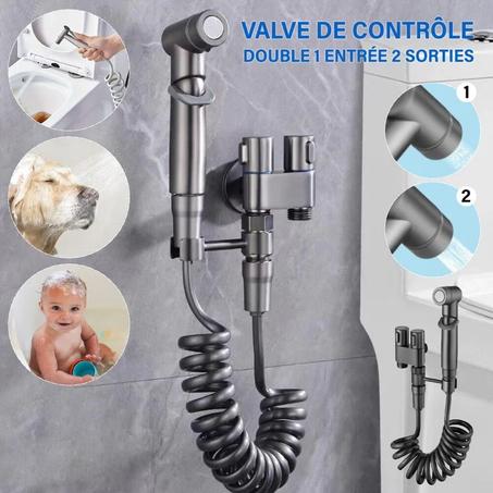 Vanne de contrôle double 1 entrée 2 sorties, robinet de machine à laver et de toilettes, salle de bain En Acier Inoxydable