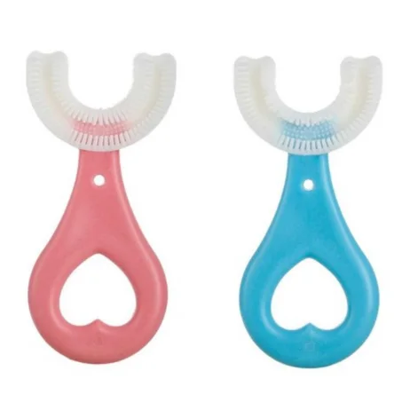 فرشاة أسنان للأطفال على شكل حرف U - قلب