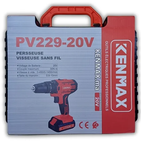 فيسوز 20V بـ2 باتريات وشارجور دوريجين PV229-L