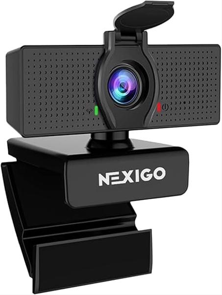NexiGo Cámara web N60 1080P con micrófono, FOV ajustable, zoom, control de software y cubierta de privacidad, cámara web USB HD para computadora, Plug and Play, para Zoom/Skype/Equipos, confe