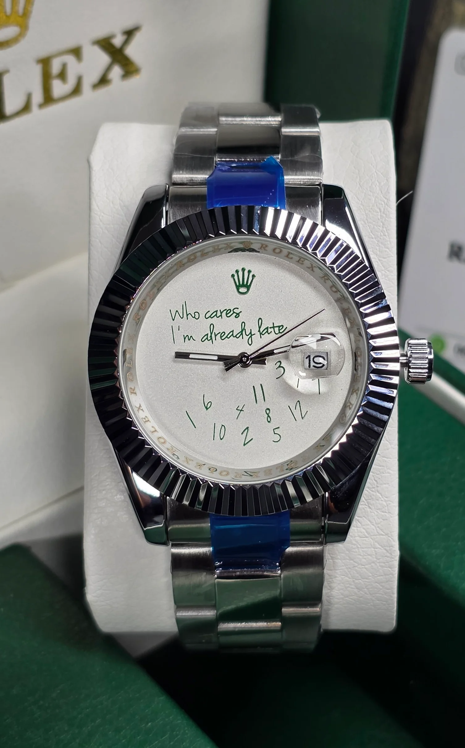 Who Cares I'm Already Late Rolex watch