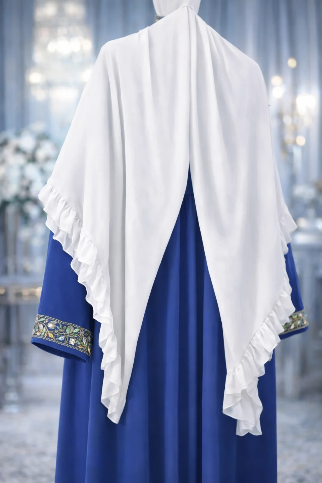 Pack عباية + فولار – ثوب كريب روزا