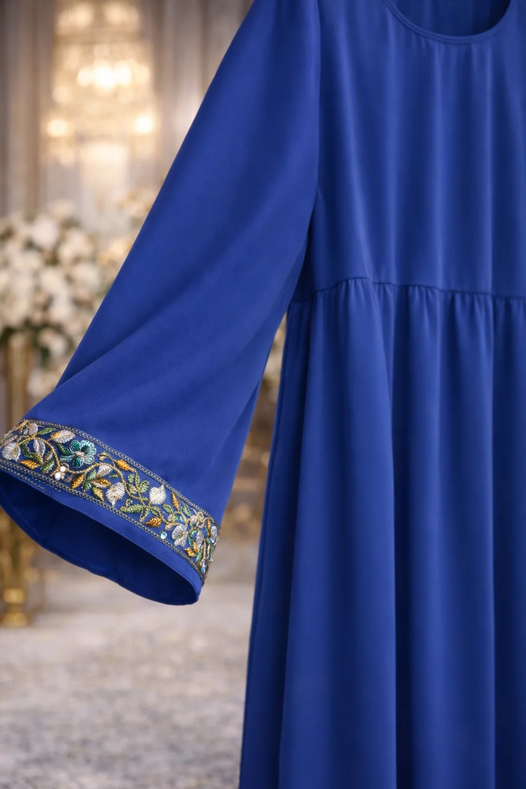 Pack عباية + فولار – ثوب كريب روزا