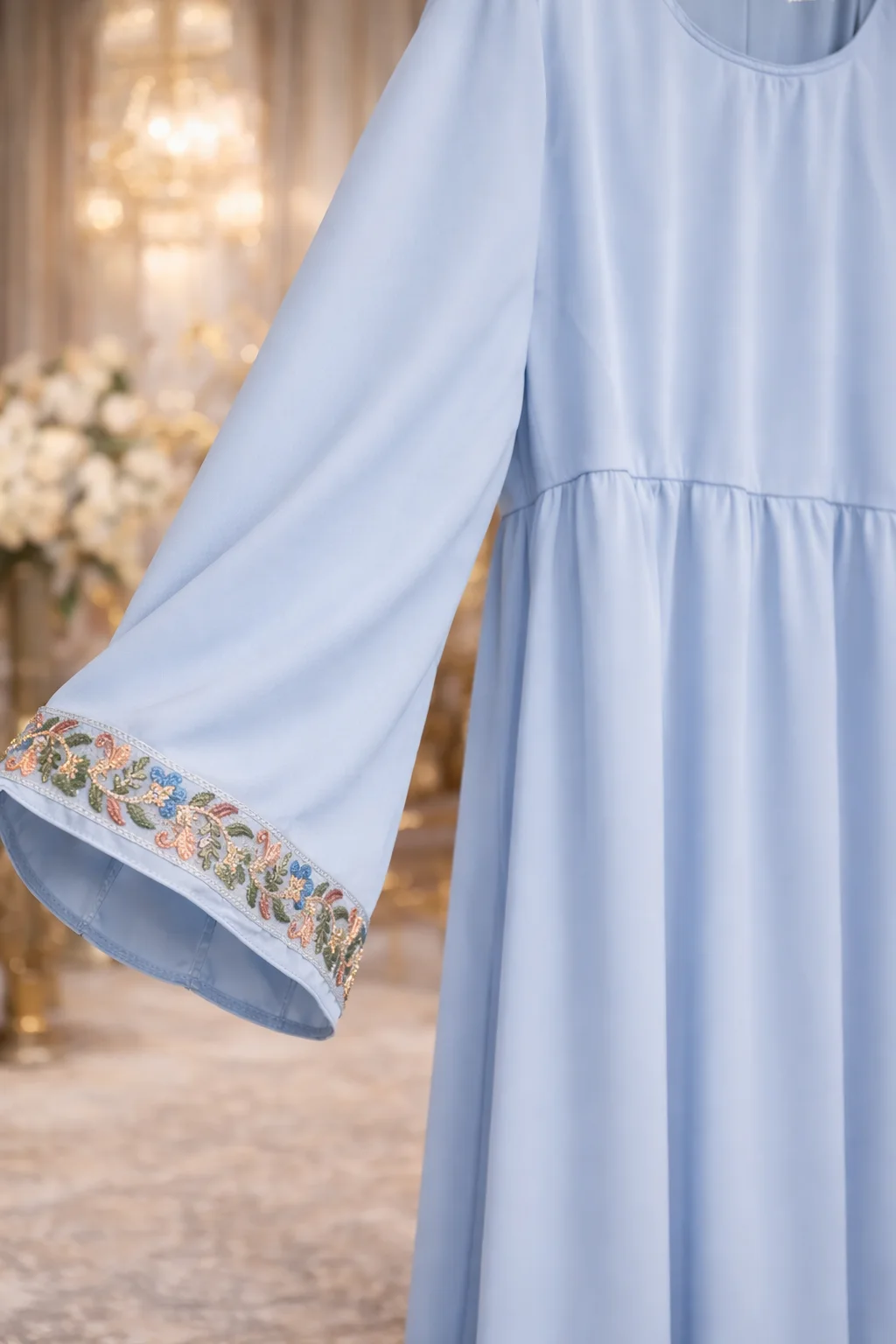 Pack عباية + فولار – ثوب كريب روزا