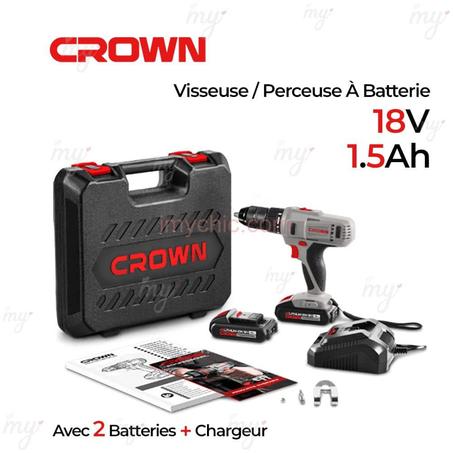 🔧 مفك براغي كهربائي لاسلكي CROWN CT21056LM-1.5