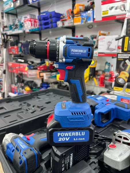 ! طقم POWERBLU 20V كامل بـ 9 قطع 🔧 قوة + جودة + سعر ممتاز 📦 ا