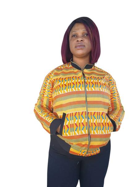 BOMBER JACKET AFRICAIN NAYO ORANGE