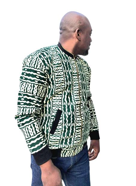 BOMBER JACKET AFRICAIN VERT
