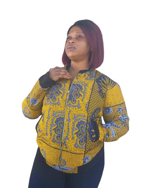 BOMBER JACKET AFRICAIN JAUNE