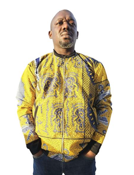 BOMBER JACKET AFRICAIN JAUNE