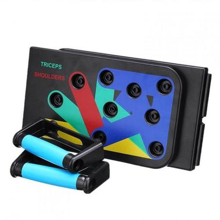 Un appareil de musculation avec 14 exercices en 1, chaque couleur pour renforcer une zone spécifique du corps