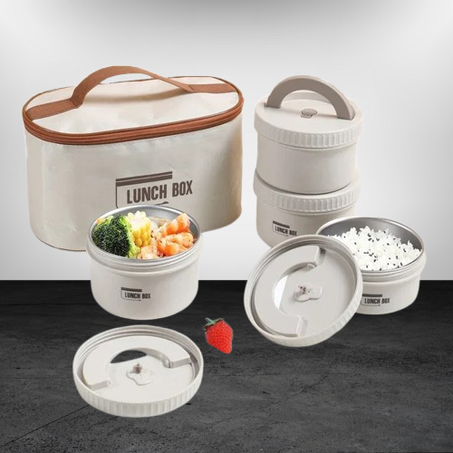 Boîte à lunch 2024, superbe avec quatre compartiments