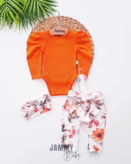Juana Floral Design Balon Kol Takım