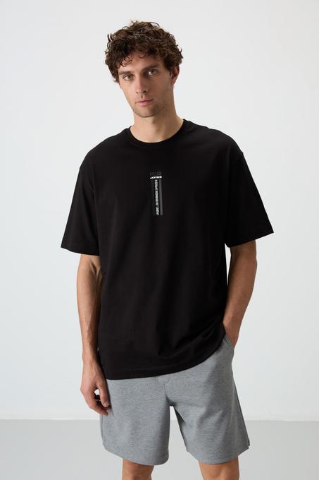 100% Cotton Thick Soft Texture Oversize Fit Printed Men's T-Shirt
