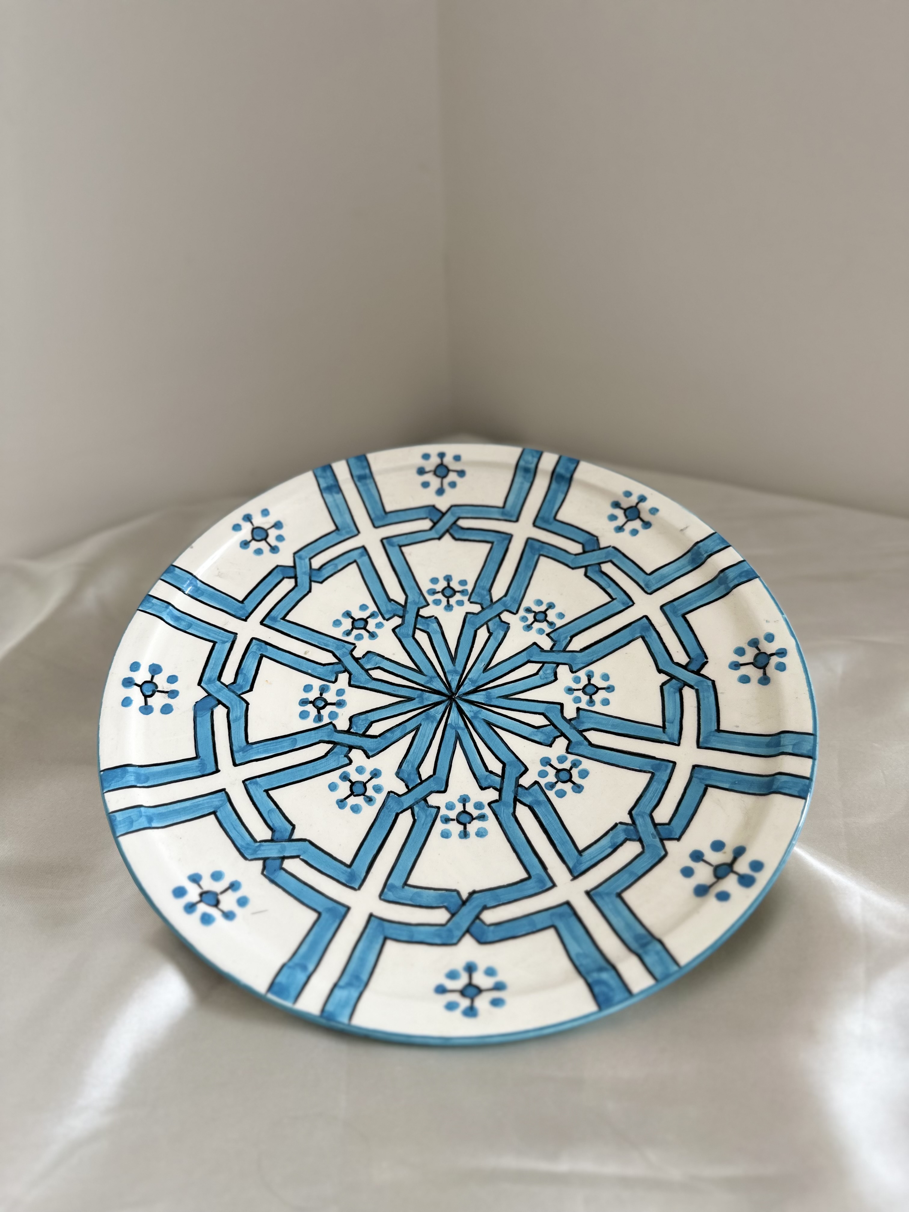 Grande Assiette - Éclat Andalou en Bleu