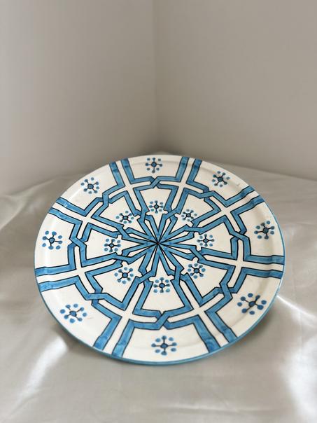 Grande Assiette - Éclat Andalou en Bleu