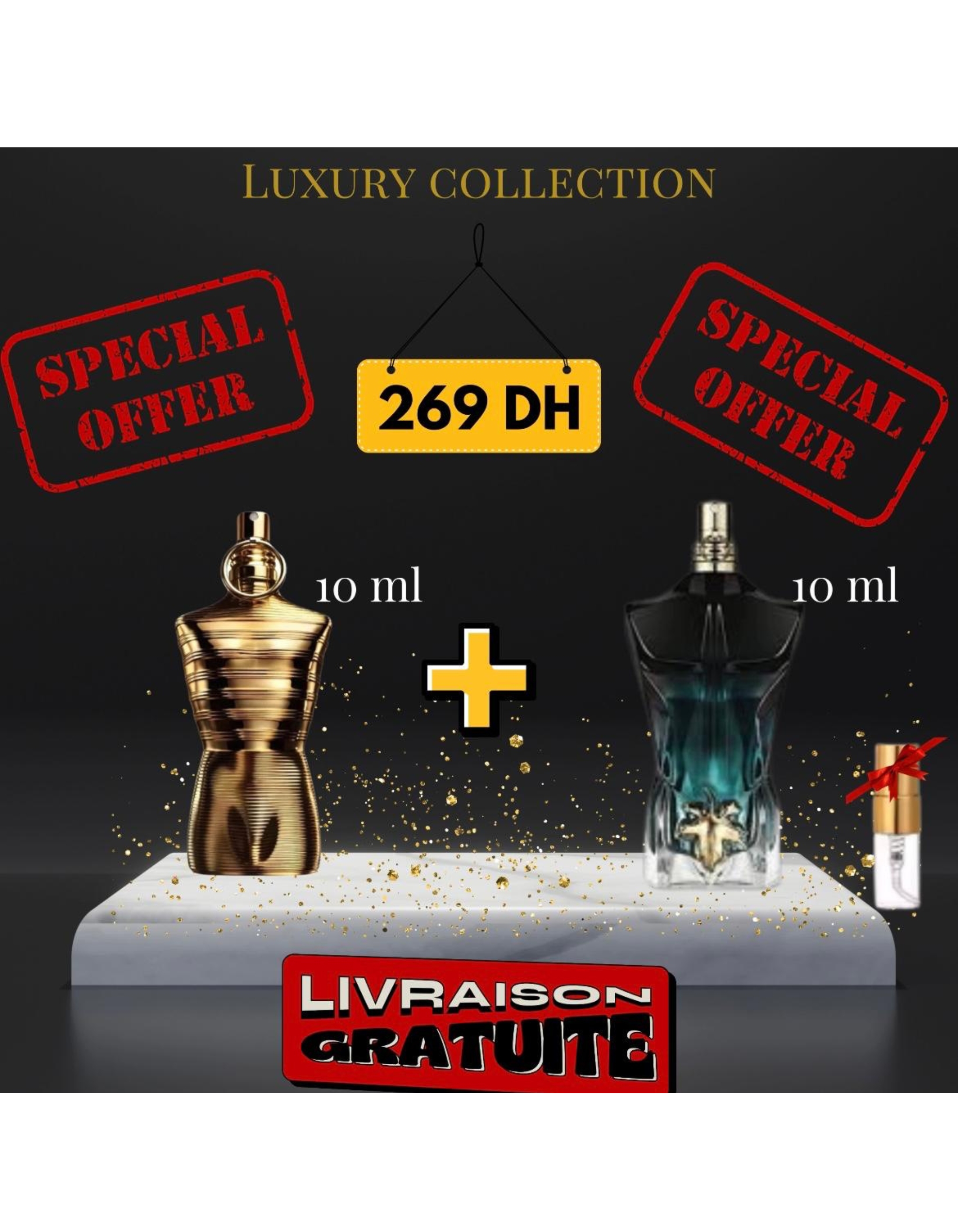 Pack Le male elixir absolu + Le beau le parfum + (3 ml GRATUIT)