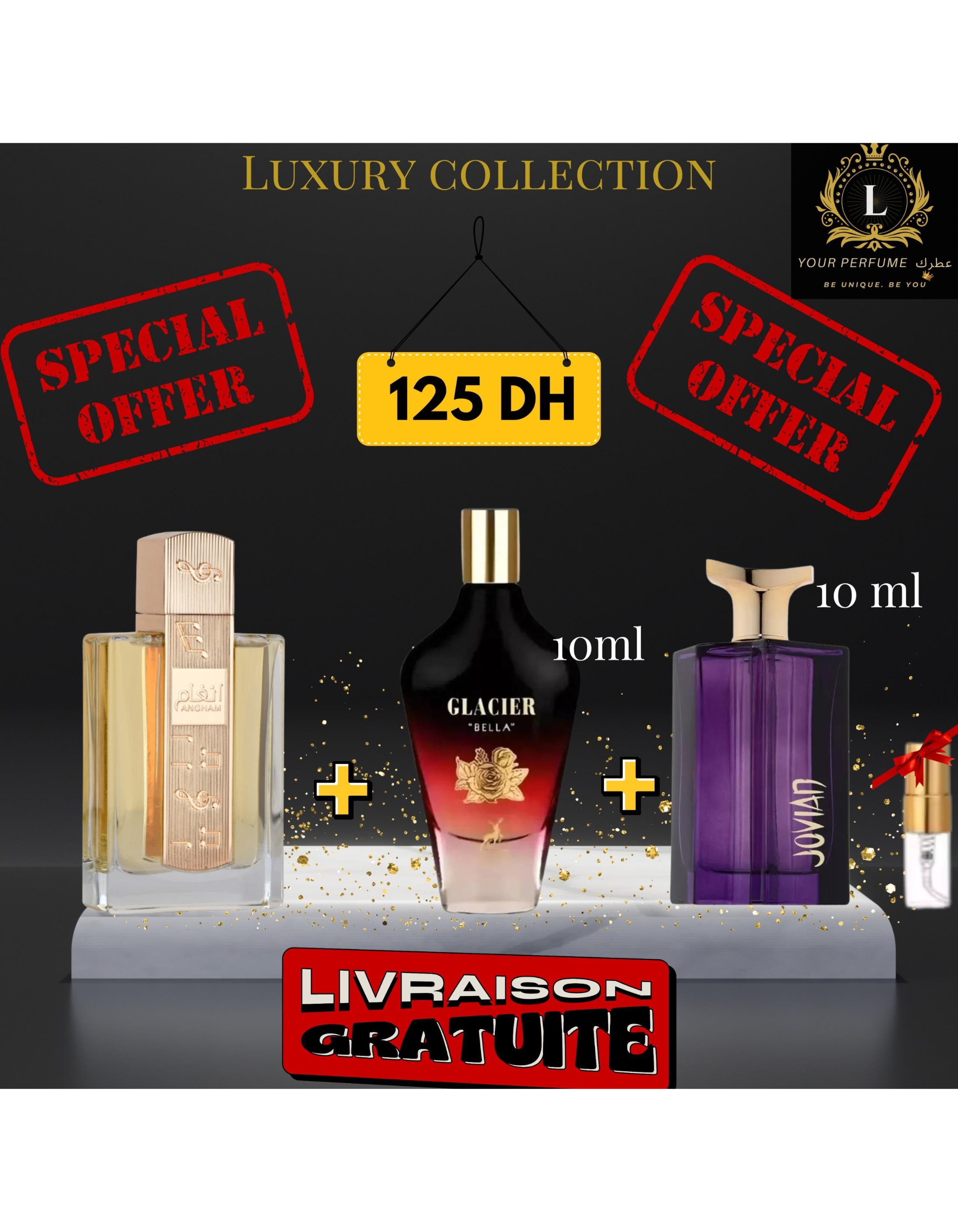 pack glacier bella + angham + Jovian + (3 ml GRATUIT)