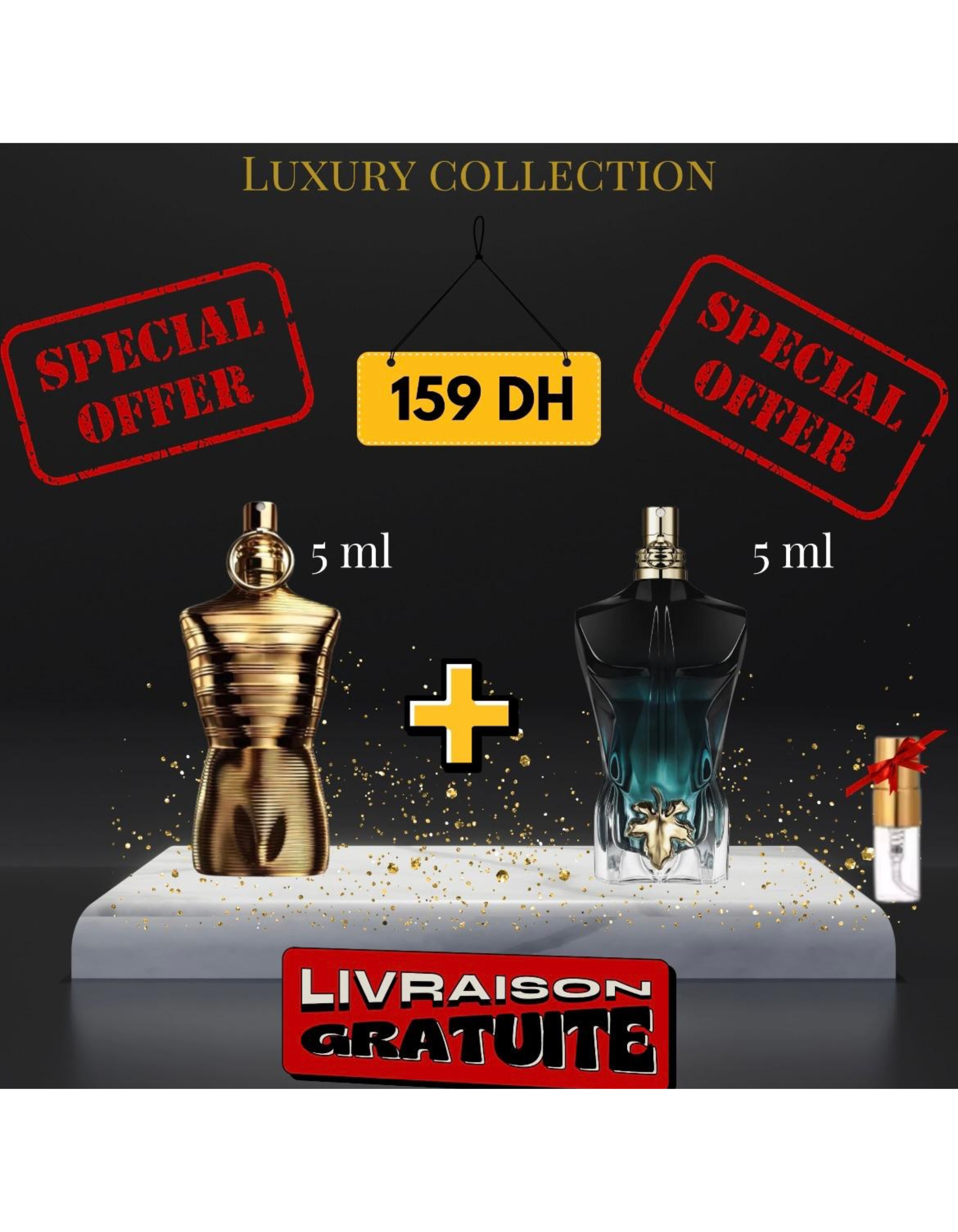 pack Le male elixir absolu + Le beau le parfum + (3 ml GRATUIT)