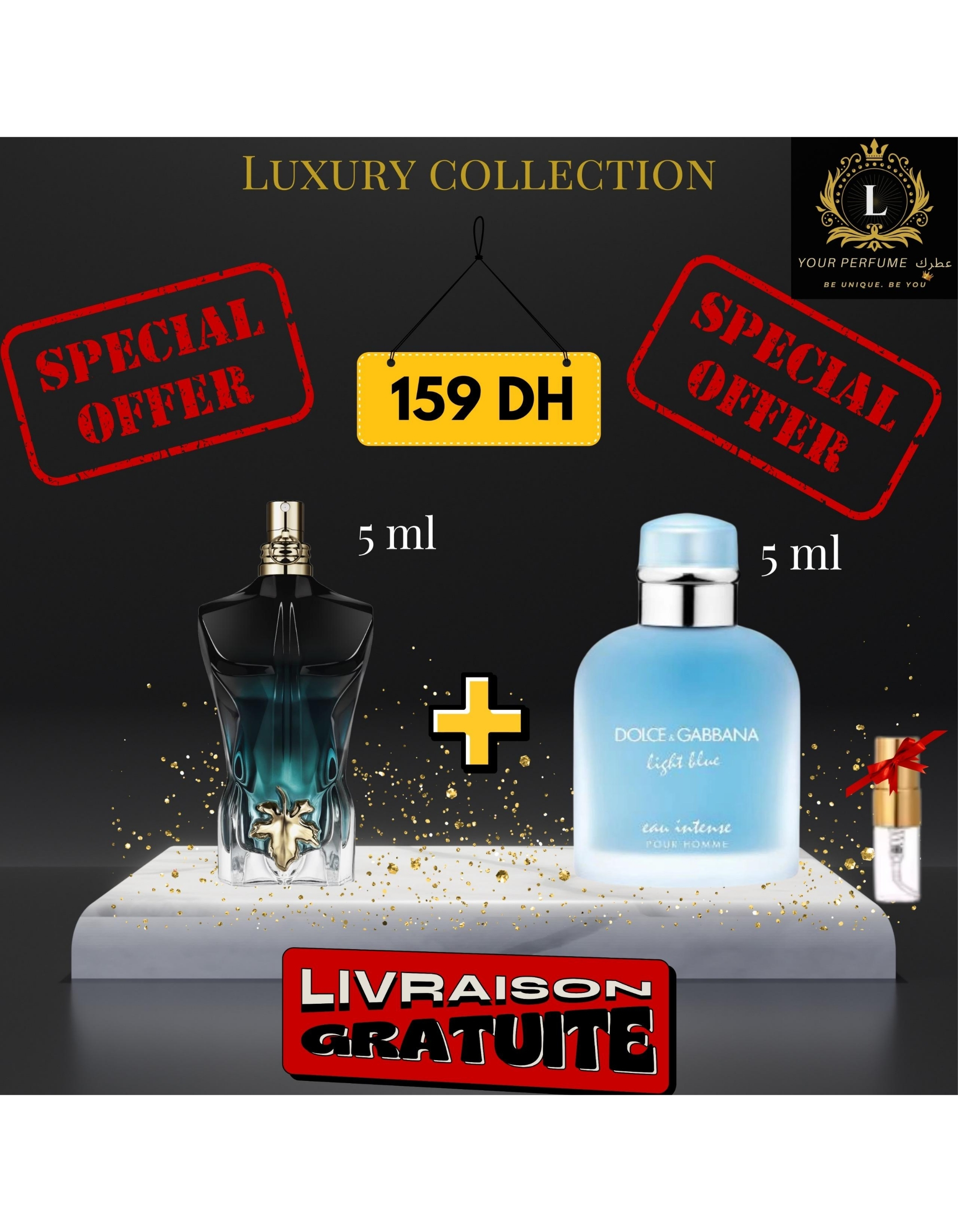 Pack  Le Beau le parfum + Light blue intense + (3 ml GRATUIT)