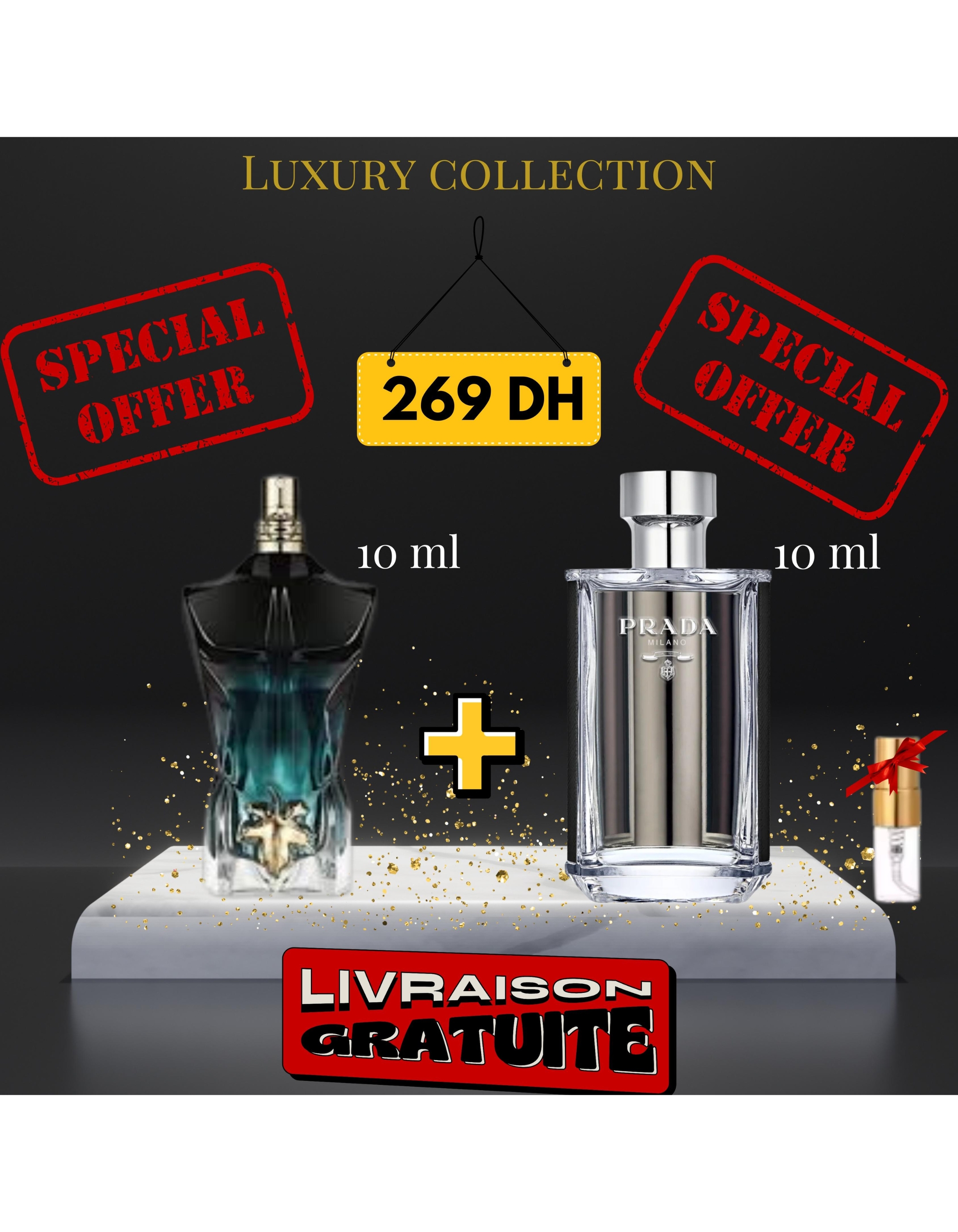 Pack Le beau le parfum + Prada l'homme + (3 ml GRATUIT)