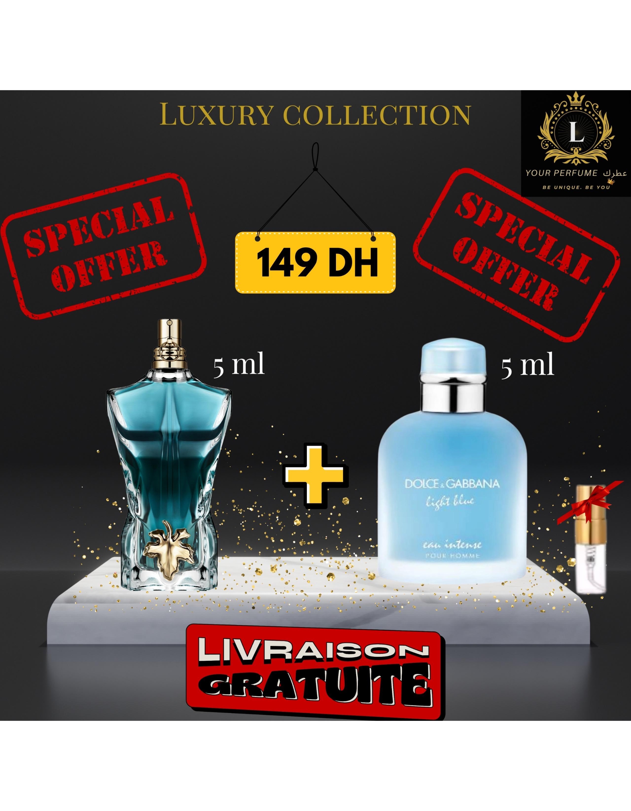 Pack Light blue intense + Le beau eau de toilette + (3 ml GRATUIT)