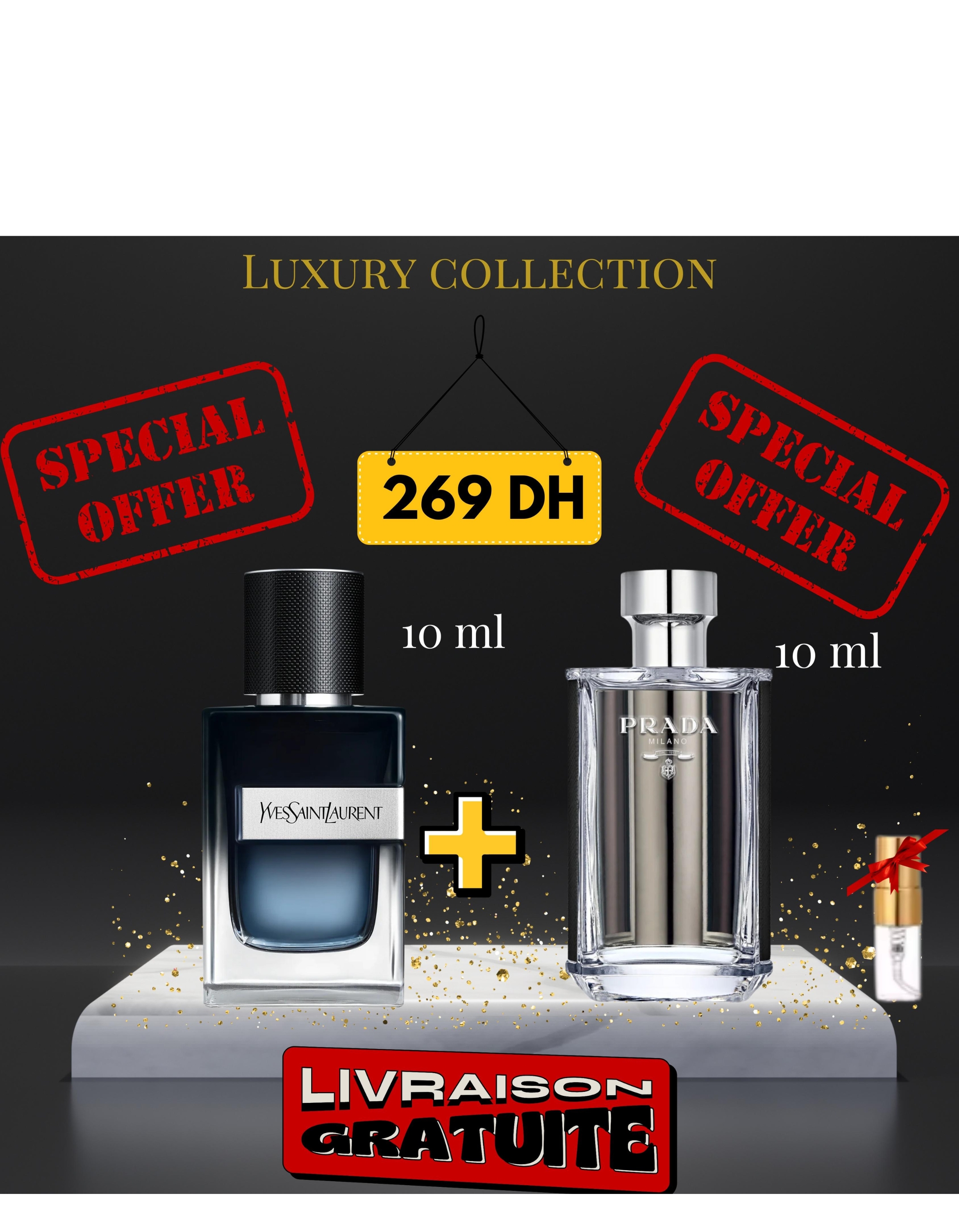 Pack  Y eau de parfum + Prada l'homme + (3 ml GRATUIT)