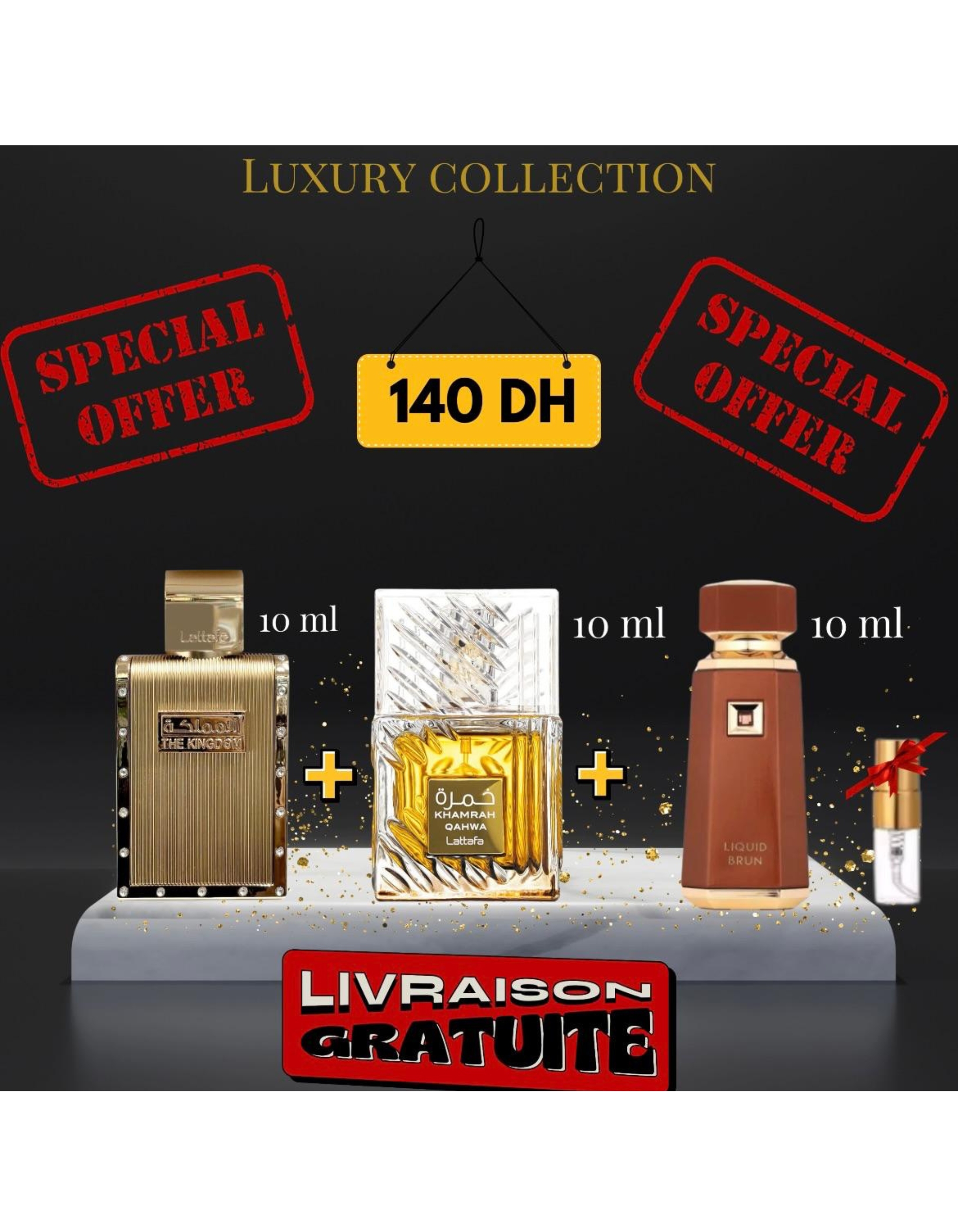 Pack Kingdom + Khamrah qahwa + Liquid brun + (3 ml GRATUIT)