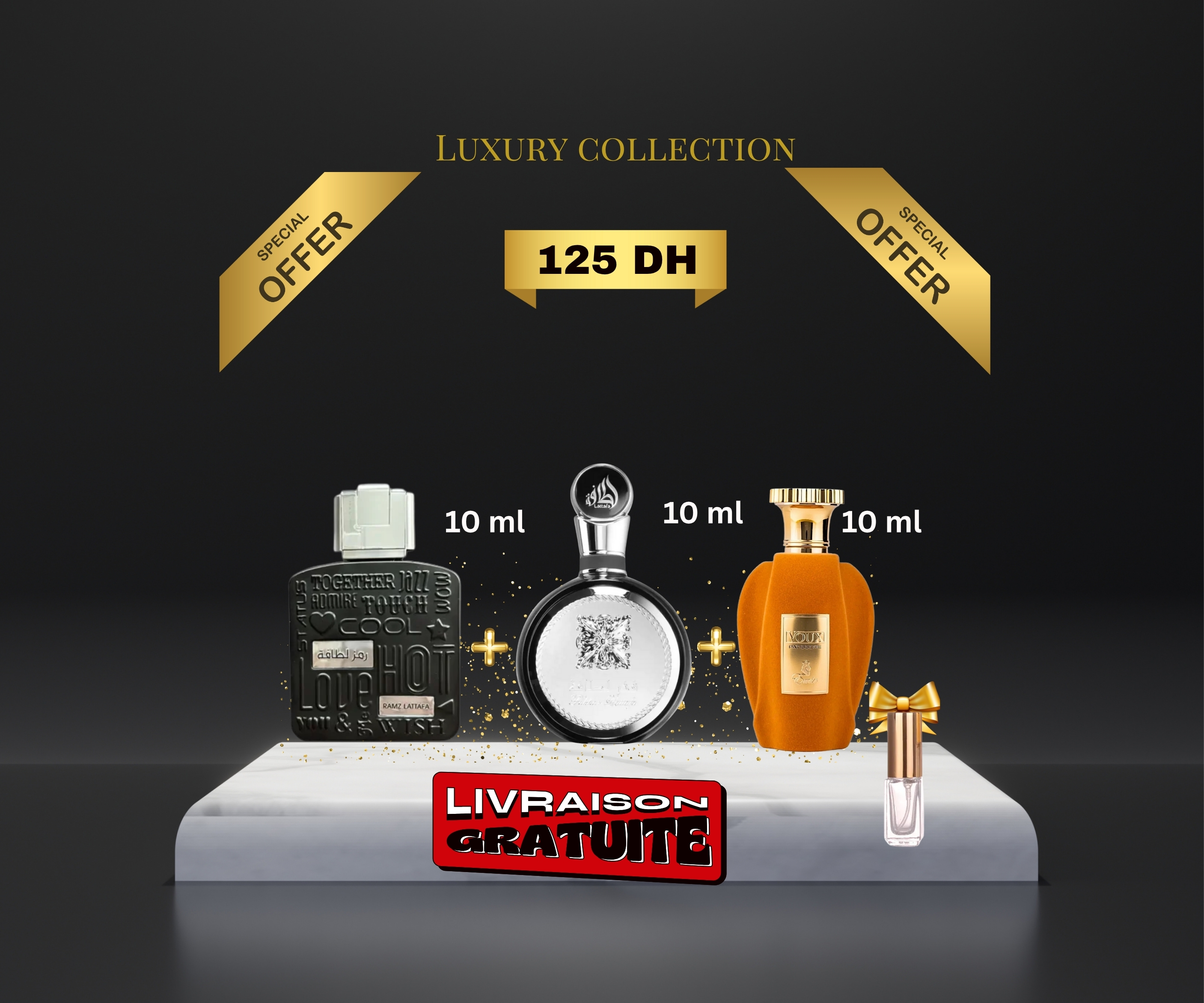 Pack Ramz Silver + Fakhar Silver + Voux Patisserie + (3 ml GRATUIT)