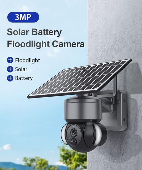 كاميرا  تعمل بالطاقة الشمسية ذات العدسة المزدوجة