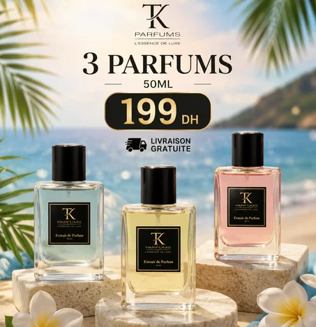 PACK 3 PARFUMS 50ML + LIVRAISON GRATUITE