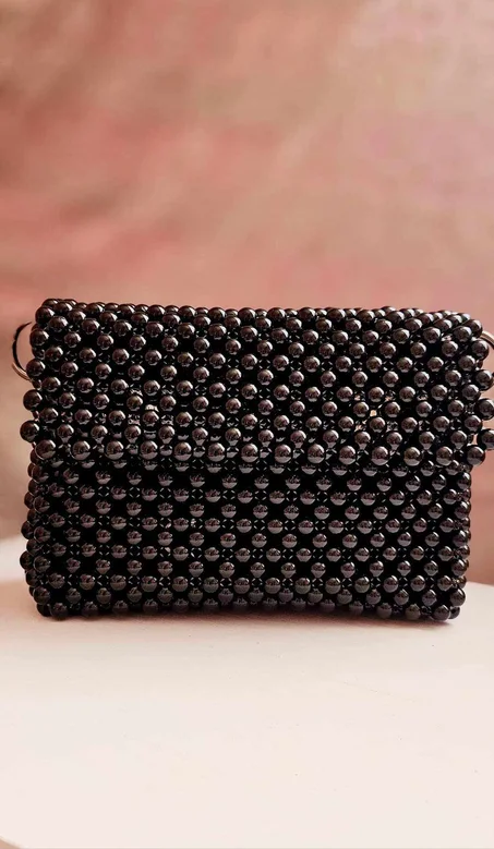 SAC EN PERLE NOIR