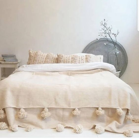Moroccan Pom Pom Blanket