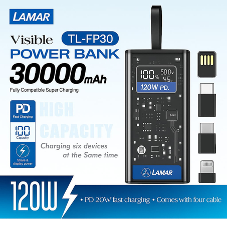 Power bank 30000MAH PD 20W-120W Model TL-FP30